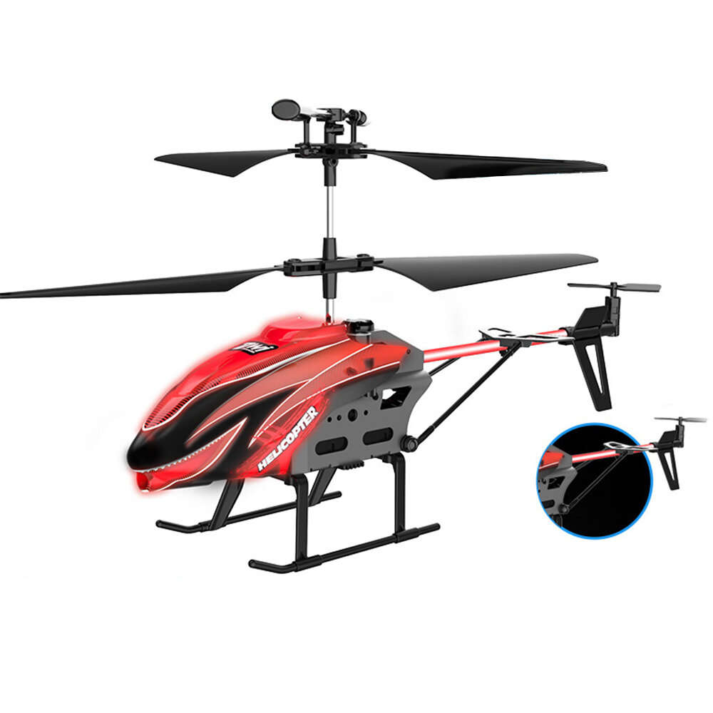 Red - DWi H10 2.4G 3.5CH Aluminum Alloy Lighting 360 Intelligent Obstacle Avoidance Altitude Hold RC
