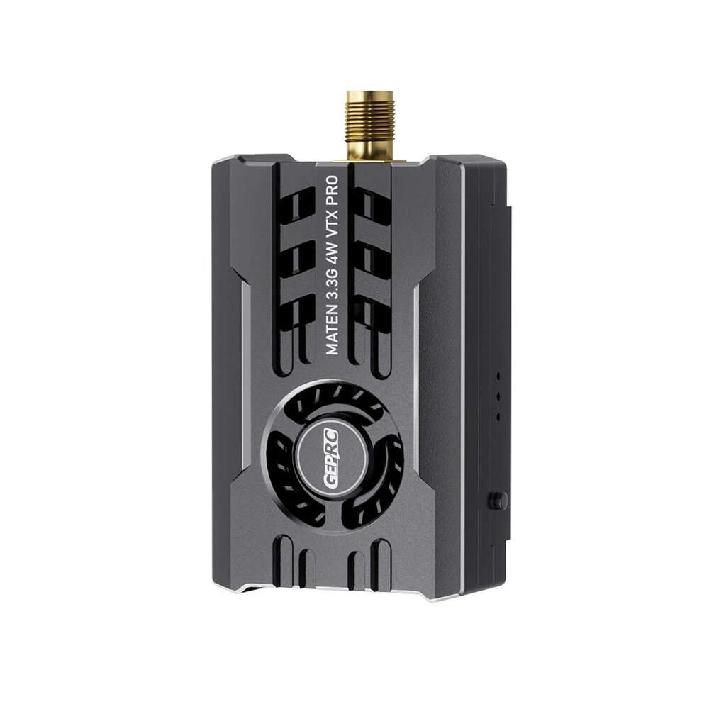 Black - GEPRC MATEN 3.3GHz 4W VTX PRO FPV Transmitter 48CH 25/200/1600/4000mW/Pit Mode 3-8S IRC Tram