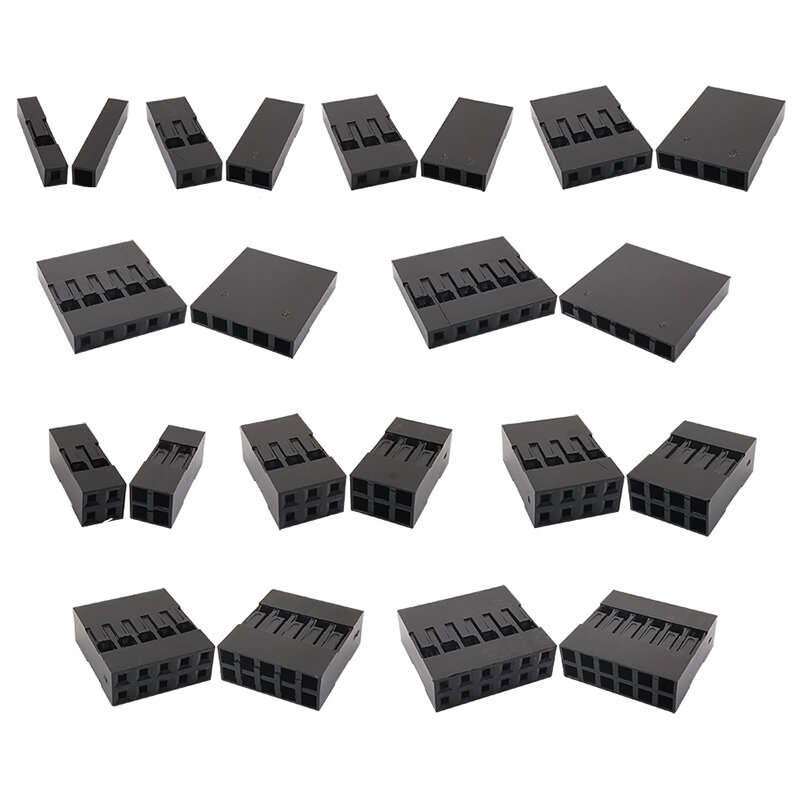 200Pcs 2.54mm Pitch JST SM Connector Kit 2/3/4/5Pin Male/Female Housing Pin Header Crimp Terminals E