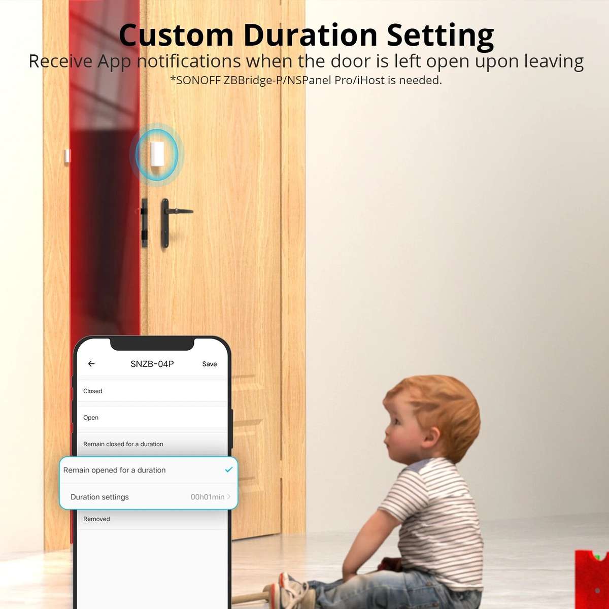 SONOFF SNZB-04P Zigbe Door Window Sensor Tamper Alert Smart Scene Remote Control Smart Home ZHA Work
