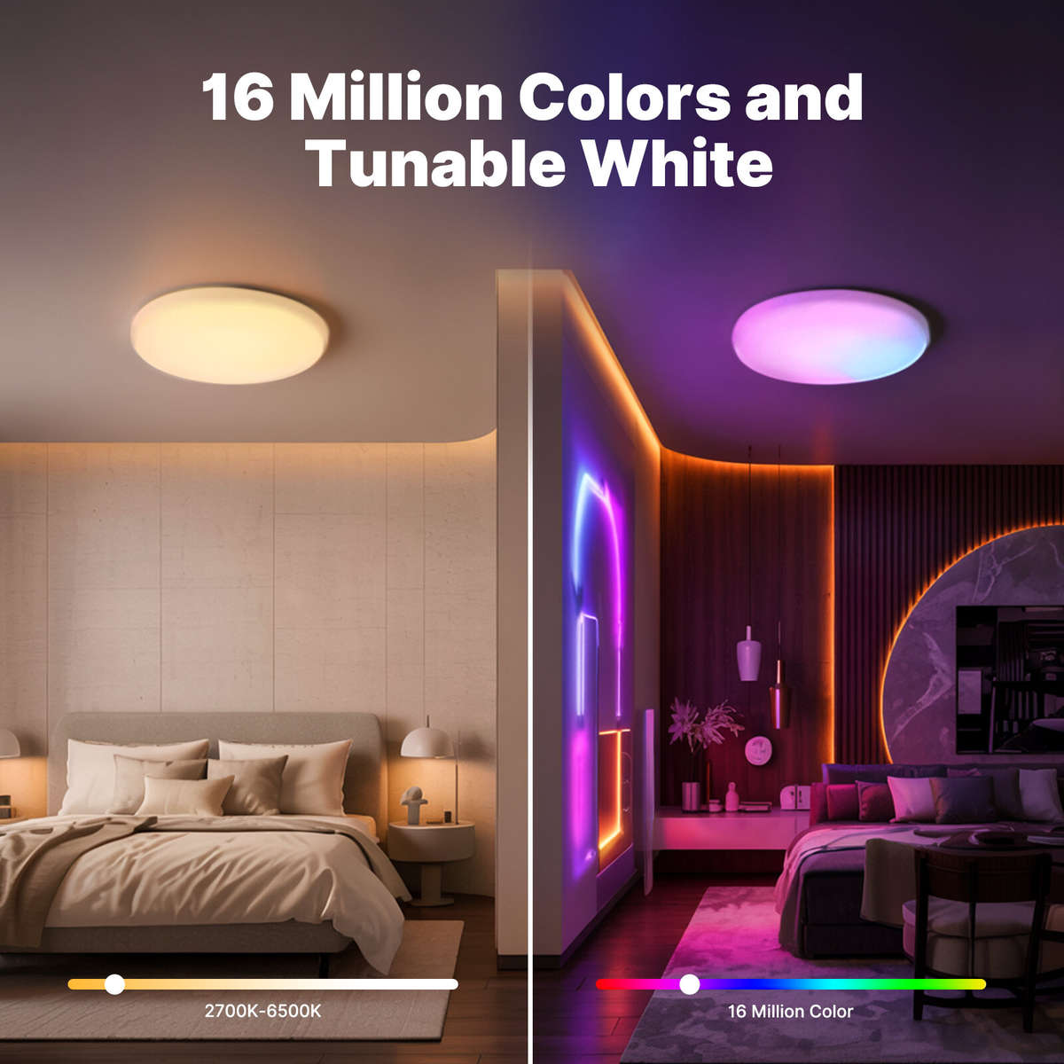 ZigBee - MOES ZL5235TD Zigbe Smart Ceiling Light 23W 2500LM RGBCW 1800-6500K Tuya App Remote Control