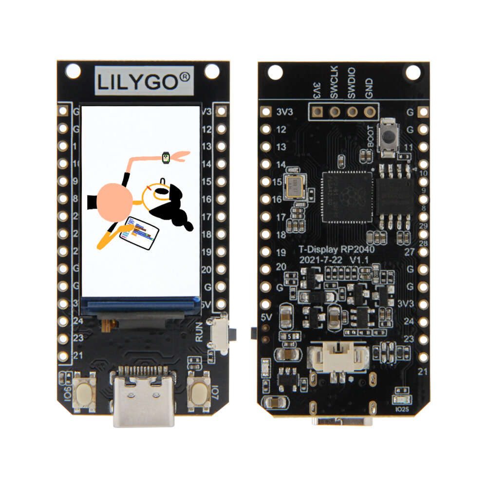 LILYGO TTGO T-Display RP2040 with Shell Raspberry Pi Module 1.14 inch LCD Development Board