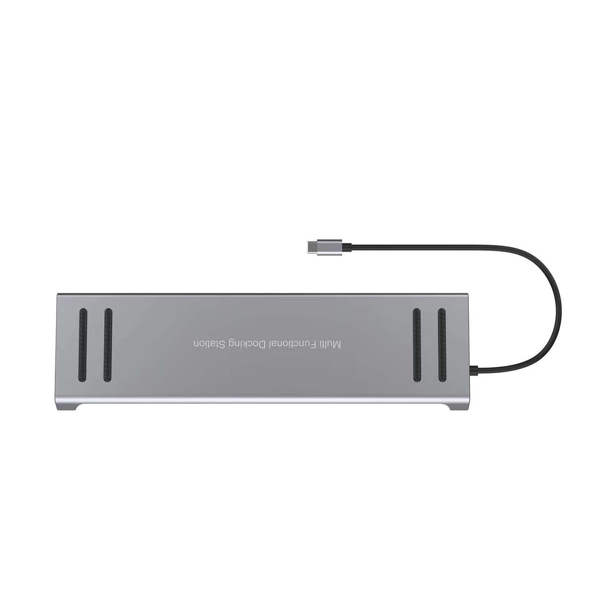 Silver - 13 in 1 USB C Docking Station Network Hub with VGA PD 3.0 USB-C RJ45 10/100Mbps Laptop Stan