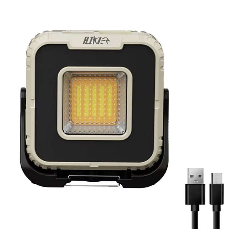 Grey - 2024 1000LM Super Bright Portable LED Spotlight Camping Lamp 3000mAh LED Work Light Rechargea