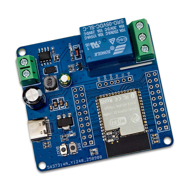 1CH - ESP32-S3 Single Channel Relay Module DC 5-60V WiFi Bluetooth Control Compatible with Arduinos