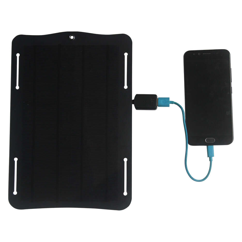 10W - 10W 5V Monocrystalline Solar Panel Charger 21.5% High Conversion Efficiency Portable USB Outpu