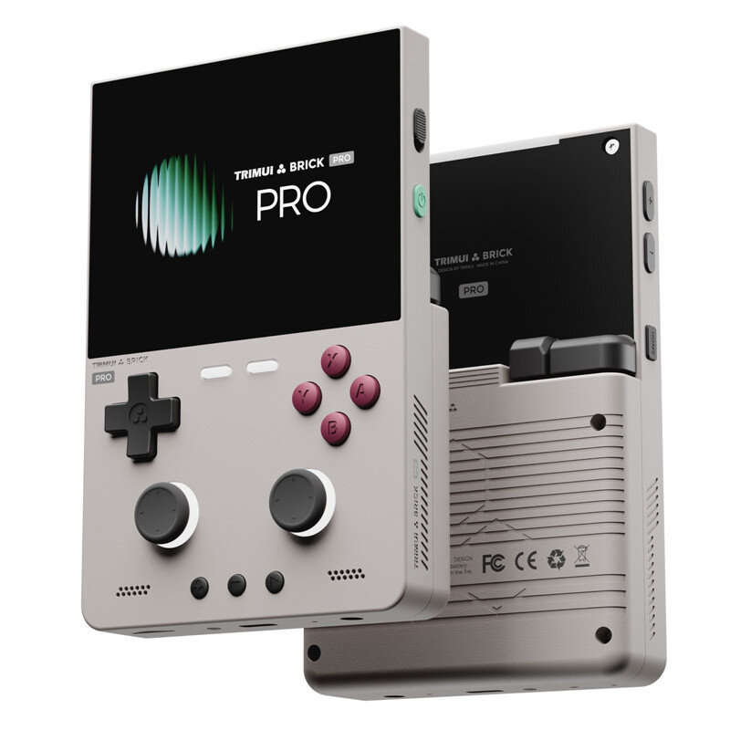 White - [64G] TRIMUI Brick Pro TG4040 12000+ Games Retro Handheld Game Console 3.95-inch IPS Screen