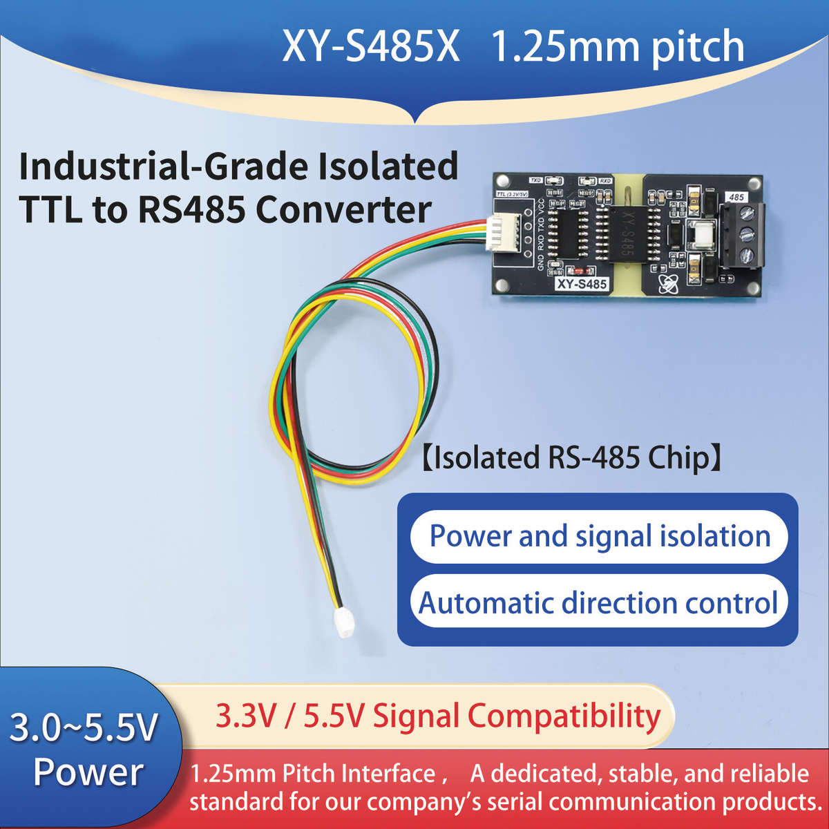 XY-S485 - Sinilink XY-S485 TTL to RS485 Converter Module Automatic Direction Control 3.0V-5.5V Power