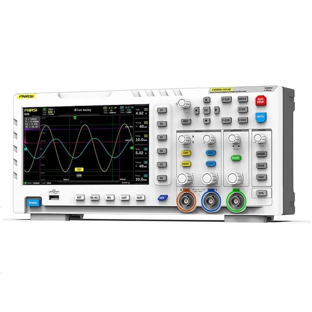 FNIRSI-1014D 7 Inch TFT LCD Display Screen 2 In 1 Dual Channel Input Storage Oscilloscope Digital Si