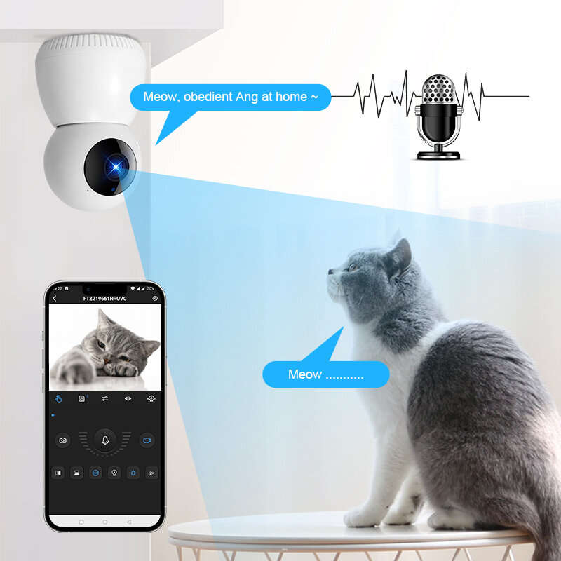 Surveillance Camera 1080P WIFI Camera Home Security Camera Indoor Camera WIFI Baby Monitor Audio Vid