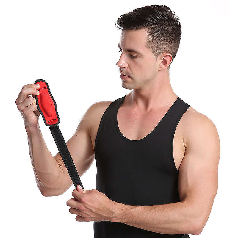 Black - AOLIKES 1PCS Adjustable Basketball Tennis Golf Elbow Support Golfer's Strap Elbow Hand Prote