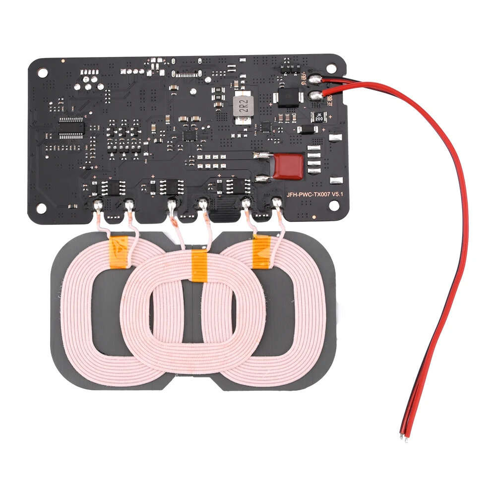 22W Upgrade Version - 9-32V 20W/22W for QiWireless Charger Transmitter Module Circuit Board with 3 C