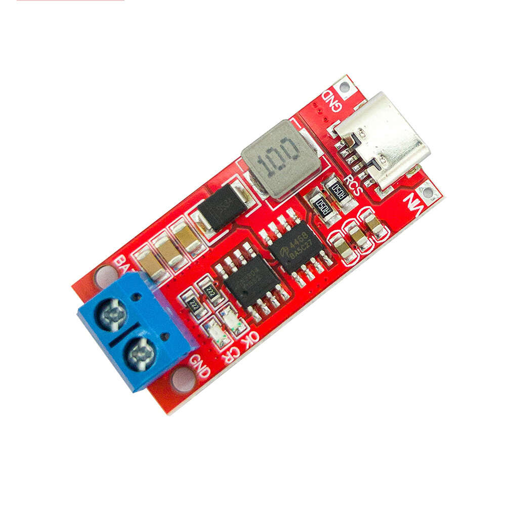 2S 3S 4S Type-C to 8.4V 12.6V 16.8V Step-Up Boost LiPo Polymer Battery Charger 18650 Lithium Battery