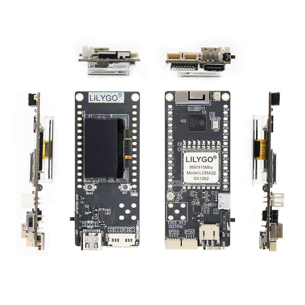 915MHZ - LILYGO T3-S3 ESP32-S3 LoRa WiFi Bluetooth Module 0.96 OLED Display 4MB Flash 2MB PSRAM Long