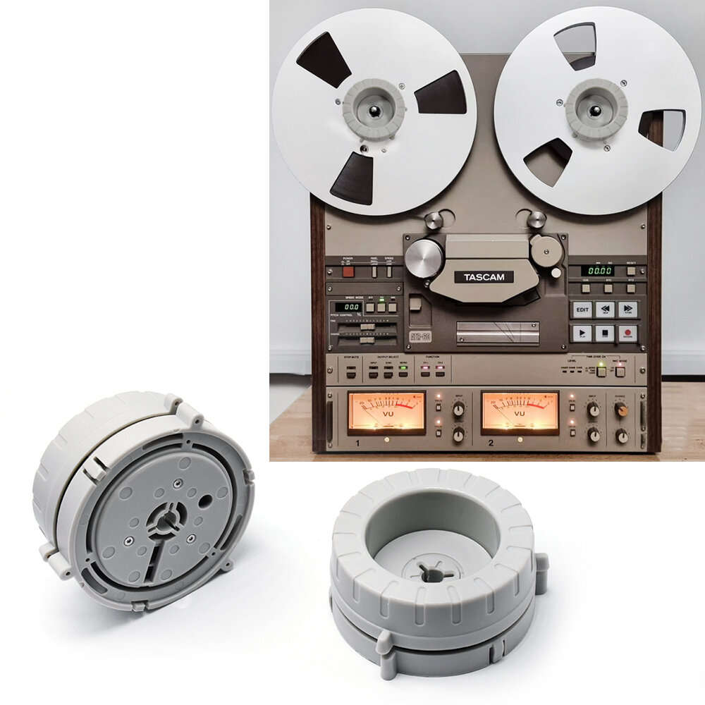 Grey - Universal NAB Reel Hub Adapters for Studer ReVox Akai Teac Reel Tape Recorders Support 1/4 In