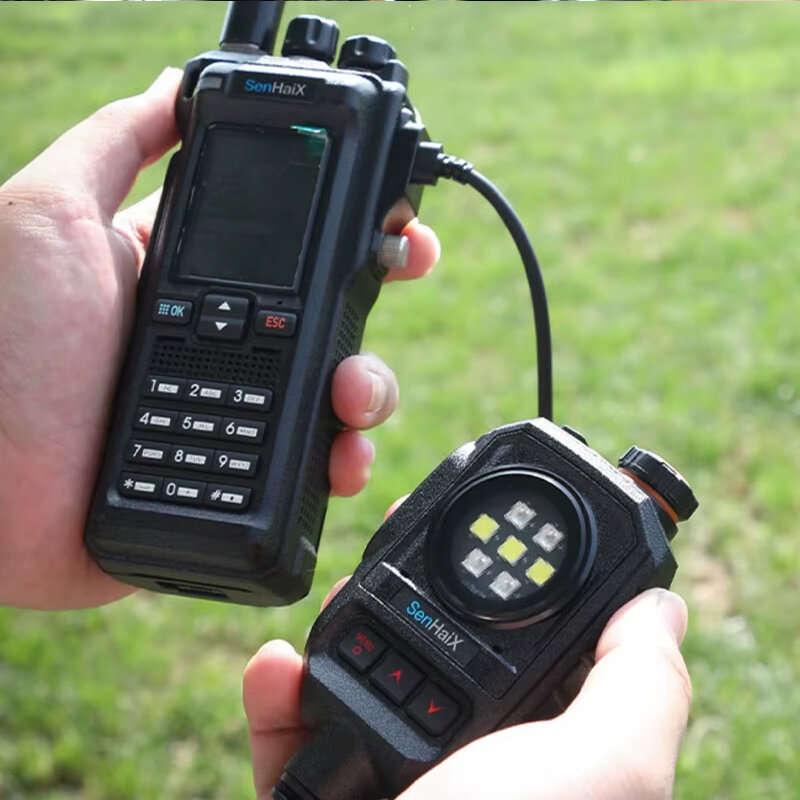 K-interface - SenHaiX Portable Walkie Talkie Handheld Microphone with SOS Flashlight C-interface K-i