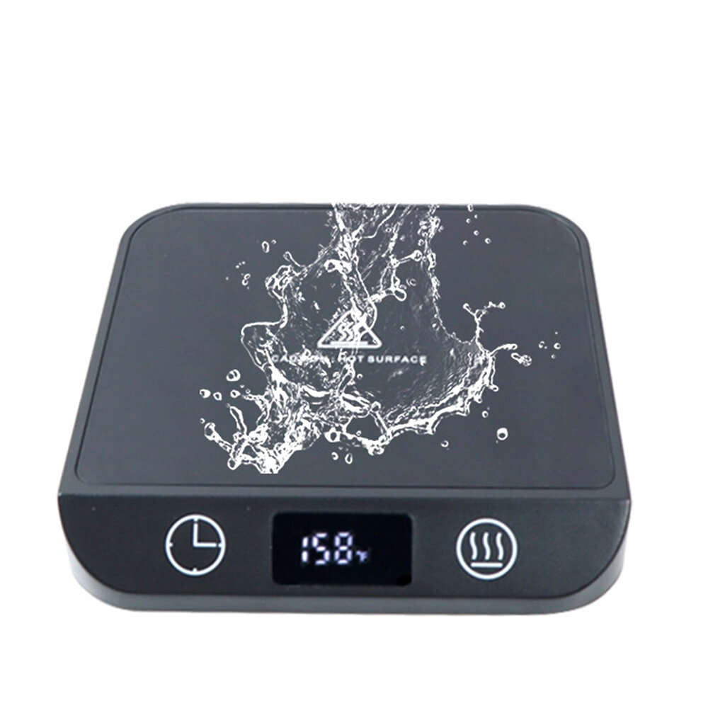 Black - IPRee Coffee Mug Warmer Cup Heater Heating Pad Electric Hot Plate 6 Gear Temperature Warmer