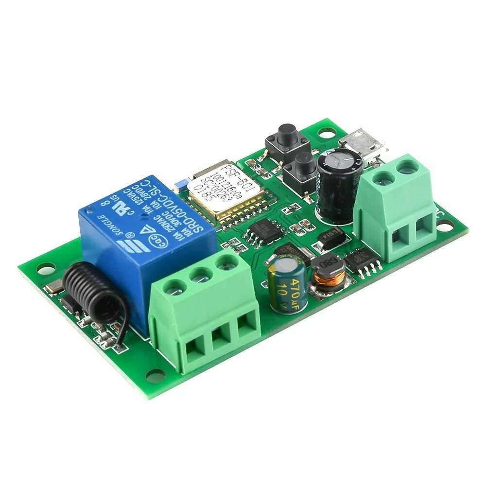 1 Way Control Module - 1 Channel Ewelink Wifi RF Switch Module Self-Locking DC 5V 7-32V Wireless APP