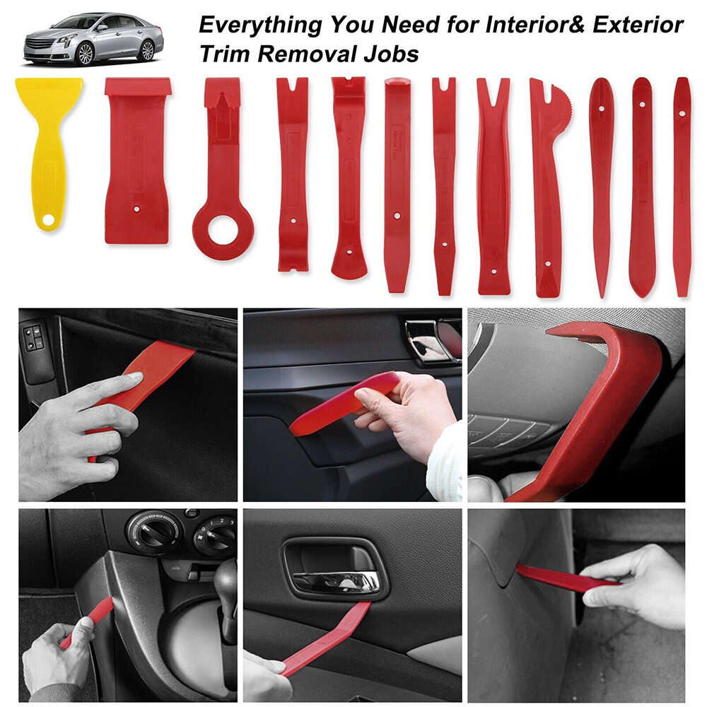 335pcs Car Audio Installation Removal Tool Interior Door Panel Pry Plate Navigation Instrument Clip