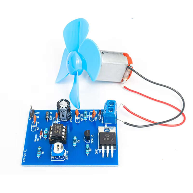 DIY Kit - NE555 DC 4.5V DIY Electronic Fan Module PWM Speed Control Motor Speed Controller Electroni