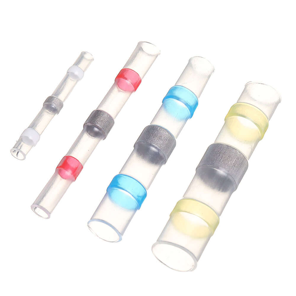 50PCS Solder Seal Wire Connectors Waterproof Heat Shrink Butt Connectors Electrical Wire Terminals I
