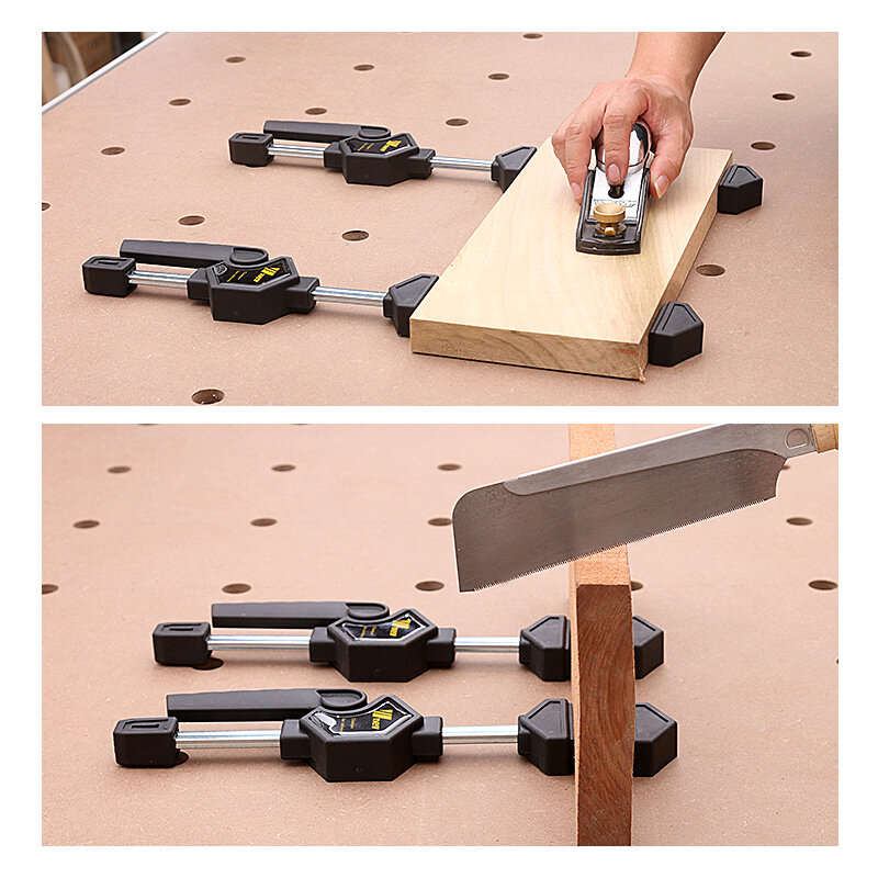 4 PCS - Wnew 2PCS/4PCS MFT Table Clamps Bench Dog Clamps Quick Ratchet Release Speed Squeeze Woodwor
