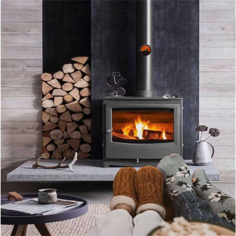 Black - IPRee Wood Stove Thermometer Magnetic Gas Top Temperature Meter with Large Dial Avoiding Ove