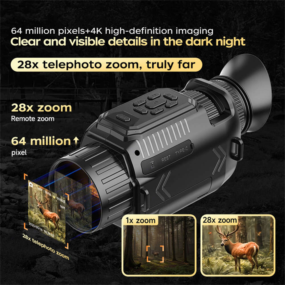 Night vision binoculars only - IPRee D15 1080P Monocular Infrared Night Vision Device Day Night Use