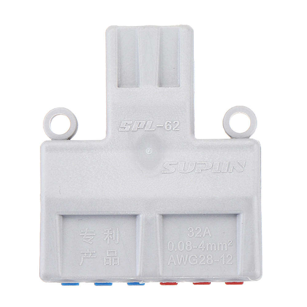 3pcs SPL-62 Two Groups of Parallel One-in and Three-out Splitter Terminal Wire Connector