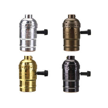 E27 Socket Edison Retro Pendant Lamp Holder Without Wire 110-220V (COLOR.: SILVER)