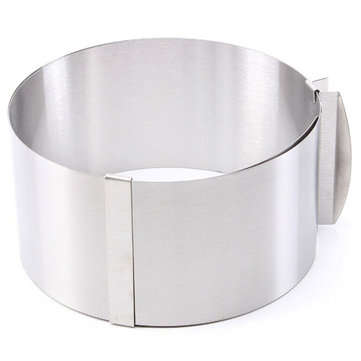 6 to12 Inch Stainless Steel Adjustable Mousse Cake Ring Baking Mold