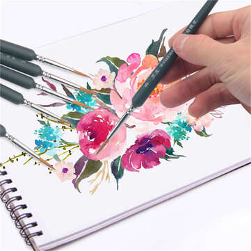 10pcs Hook Line Pen Set Watercolor Brush Painting Set Fine Detail Art Brush Painting Stationery Scho