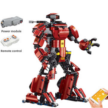 Programming APP Dual Mode Control Robot Building Block Robot Toy for Kids (COLOR.: RED)