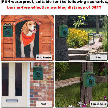 K6 Outdoor Ultrasonic Anti Dogs Bark Control Devices Digital Display Rechargeable Rainproof Stop Dog