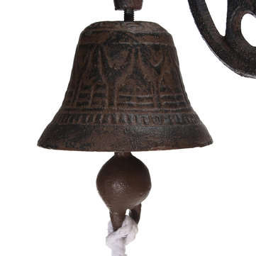 Brown Metal Cast Iron Doorbell Wall Mounted Decoration Vintage Style