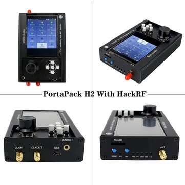 New PortaPack H2 And HackRF One SDR Software Defined Radio 1MHz-6GHz Assembled with Antennas Built-i