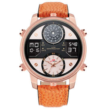 KAT-WATCH 5ATM Waterproof Dual Display Watch (COLOR.: ROSEGOLD)