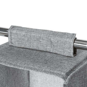 5 Tiers Cotton Linen Storage Hanging Bag Washable Wardrobe Closet Hanging Shoes Shelf Organizer for