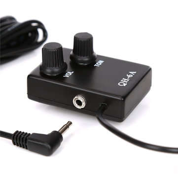 QH-6A Sound Hole Magnetic Preamp EQ Equalizer Tuner Pickup for Acoustic Guitar