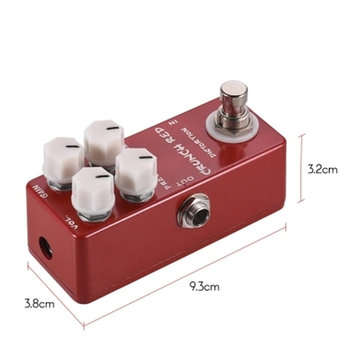 MOSKY CRUNCH RED Distortion Guitar Effects Pedal Full Metal Shell True Bypass