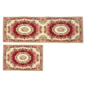 2pcs 47In Non-Slip Kitchen Mat Rubber Backing Doormat Runner Rug Set (TYPE: TYPEB)