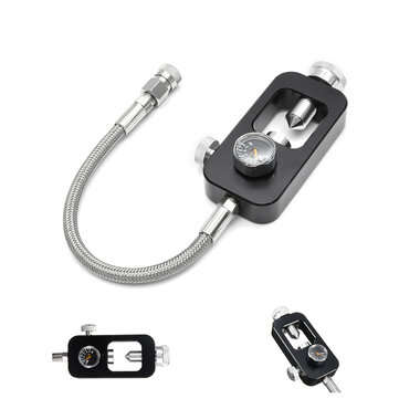 4500PSI Paintball PCP Refill Adaptor Diving Scuba Oxygen Tank Fill Station With 10" Stainless Braide