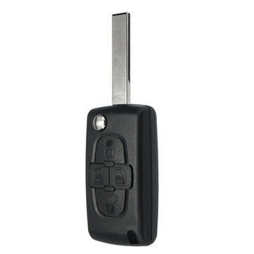 4 Buttons Remote Flip Key Fob Case Shell Battery For Peugeot 1007 & Citroens C8