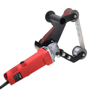 Drillpro Grinder Pipe and Tube Belt Sander Attachment Stainless Steel Metal Wood Sanding Belt Adapte