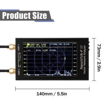 NanoVNA-F V2 50kHz-3GHz IPS 4.3Inch LCD Display Vector Network Analyzer S-A-A-2 Antenna Analyzer Sho