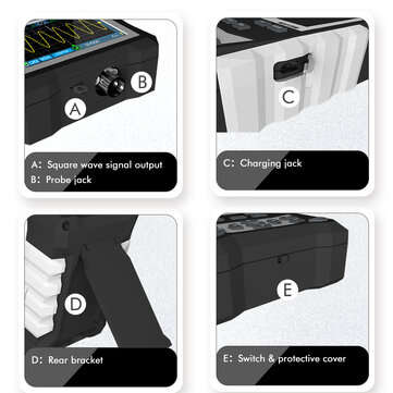 MUSTOOL MDS120M Professional Digital Oscilloscope 120MHz Analog Bandwidth 500MS/s Sampling Rate 320x
