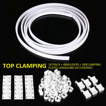 6M Flexible Ceiling Curtain Track Bendable Window Rod Rail Straight Curve Shower (TYPE: 1)