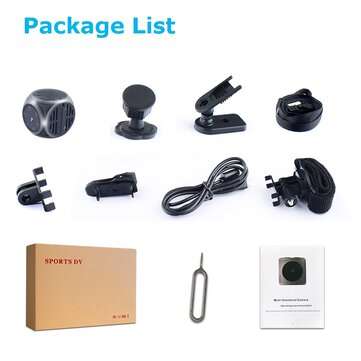 1920*1080P HD DV Mini Recorder FPV Camera FOV 140 Degree Built-in Battery Support 32G Micro SD Card