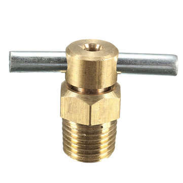 1/4 Inch NPT Brass Drain Valve for Air Compressor Tank Replacement Part