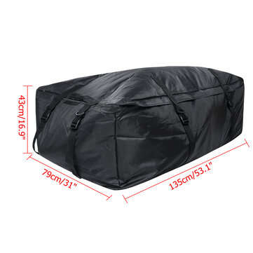 Oxford Cloth Car Roof Bag Travel Car Top Rack Bag Waterproof Luggage Cargo Carrier Bag Outdoor Campi